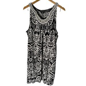 Apt. 9 Black & White Sleeveless Dress | Women’s Size 2X